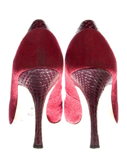 Manolo Blahnik Suede Animal Print Pumps