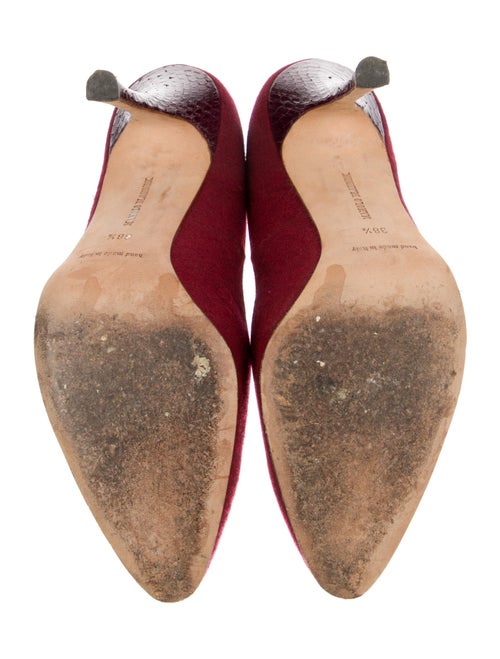 Manolo Blahnik Suede Animal Print Pumps