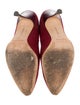 Manolo Blahnik Suede Animal Print Pumps