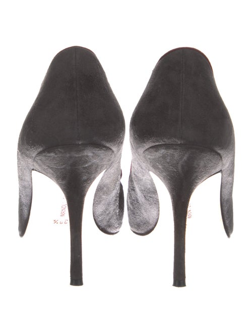 Manolo Blahnik Suede Colorblock Pattern Pumps
