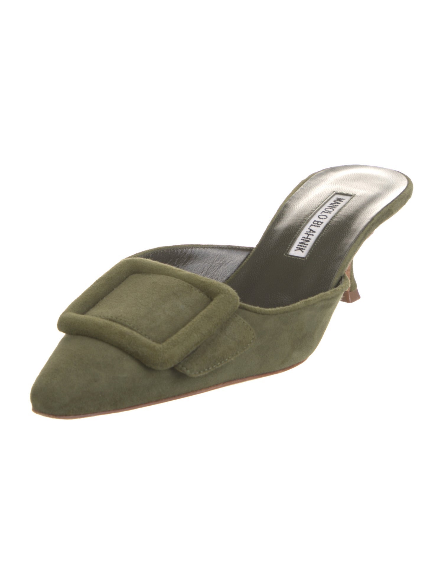 Manolo Blahnik Suede Mules