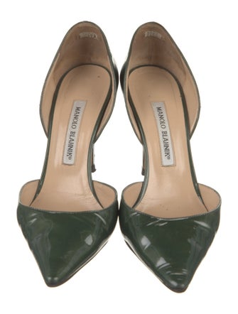Manolo Blahnik Patent Leather D'Orsay Pumps