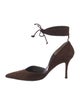 Manolo Blahnik Suede D'Orsay Pumps