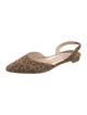 Manolo Blahnik Suede Animal Print Slingback Flats