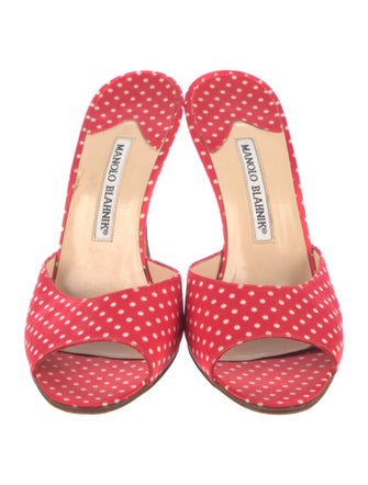 Manolo Blahnik Printed Slides