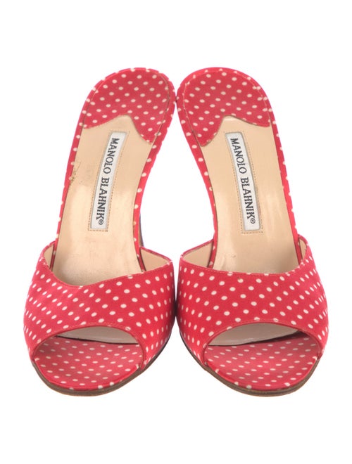 Manolo Blahnik Printed Slides