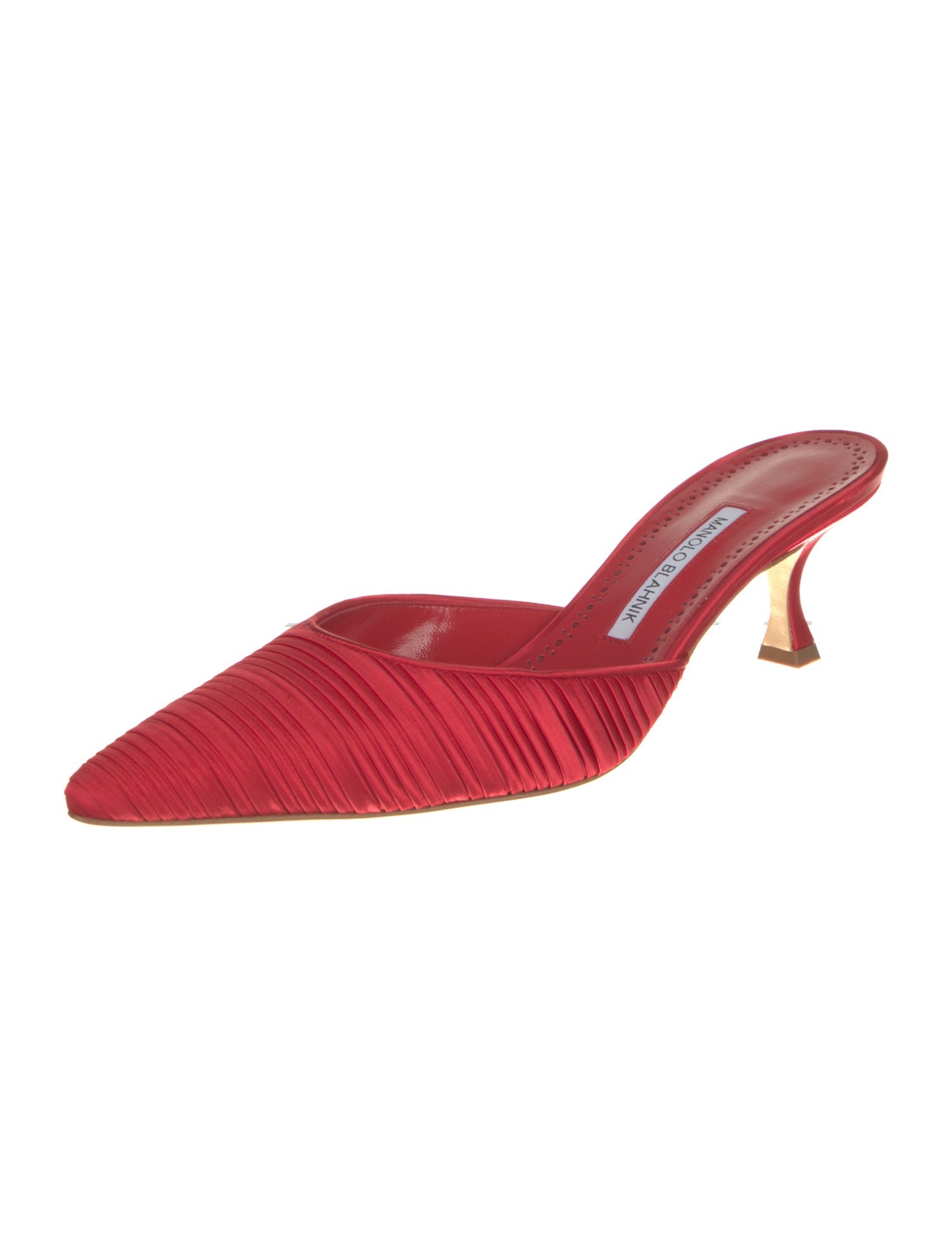 Manolo Blahnik Satin Mules