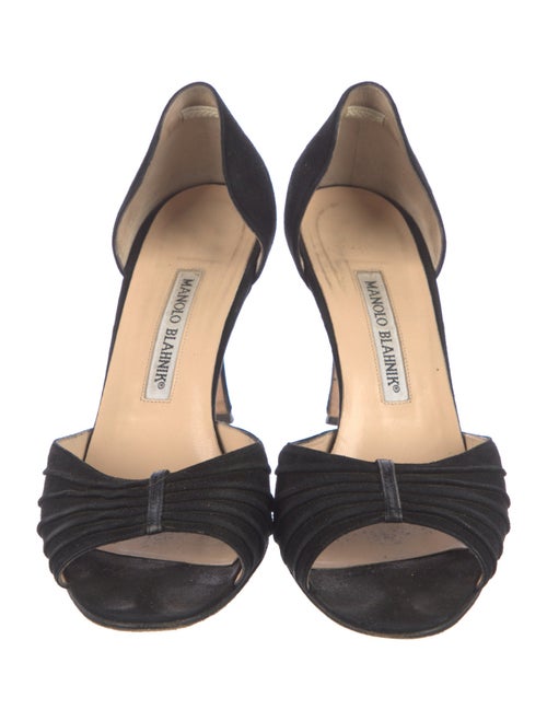 Manolo Blahnik Suede D'Orsay Pumps