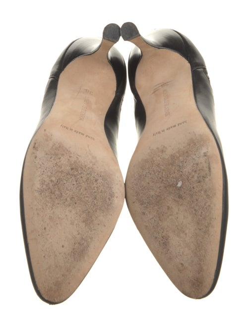 Manolo Blahnik Leather Mesh Accents Pumps