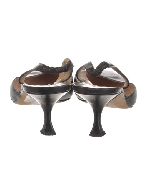 Manolo Blahnik Leather Slingback Pumps