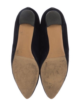 Manolo Blahnik Velvet Crystal Embellishments Flats
