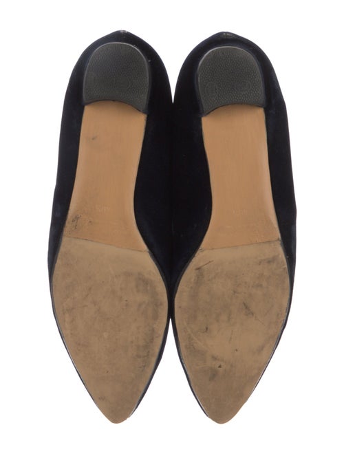 Manolo Blahnik Velvet Crystal Embellishments Flats