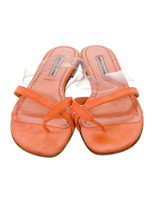 Manolo Blahnik Leather Slides