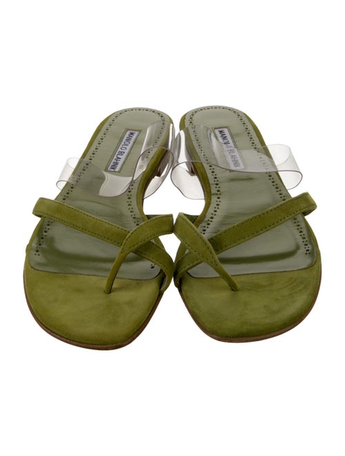 Manolo Blahnik Suede Slides