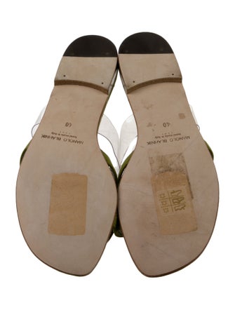 Manolo Blahnik Suede Slides