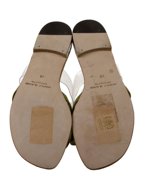 Manolo Blahnik Suede Slides