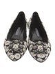 Manolo Blahnik Canvas Floral Print Flats