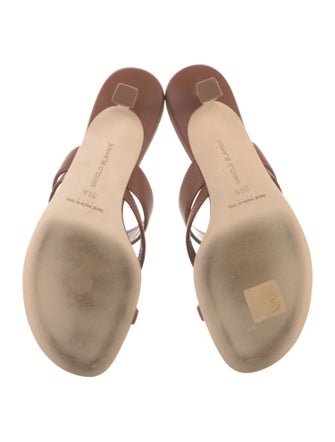 Manolo Blahnik Leather Slides