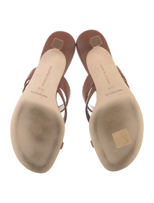 Manolo Blahnik Leather Slides