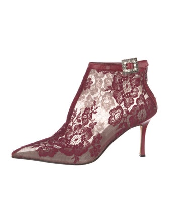 Manolo Blahnik Lace Mules