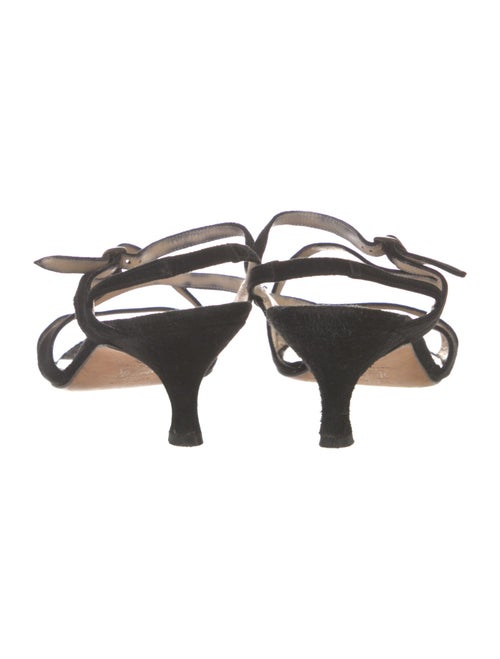 Manolo Blahnik Suede Slingback Sandals