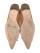 Manolo Blahnik Leather Bow Accents Ballet Flats