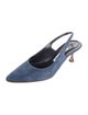 Manolo Blahnik Suede Slingback Pumps