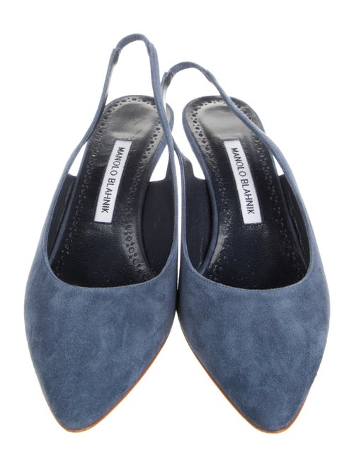 Manolo Blahnik Suede Slingback Pumps