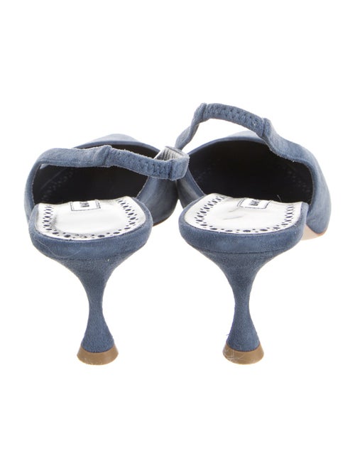 Manolo Blahnik Suede Slingback Pumps