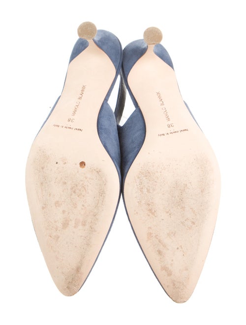Manolo Blahnik Suede Slingback Pumps