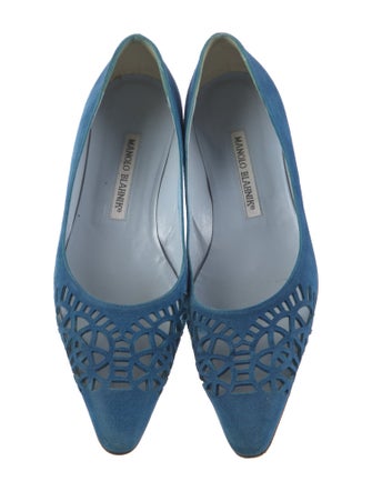 Manolo Blahnik Suede Flats
