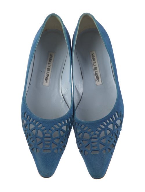 Manolo Blahnik Suede Flats