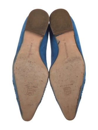 Manolo Blahnik Suede Flats