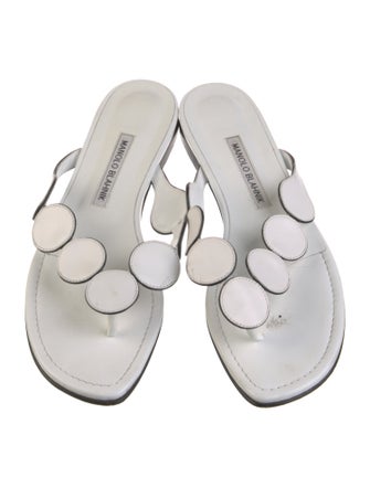 Manolo Blahnik Leather Slides