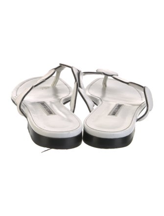 Manolo Blahnik Leather Slides