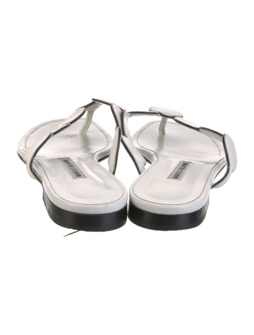 Manolo Blahnik Leather Slides