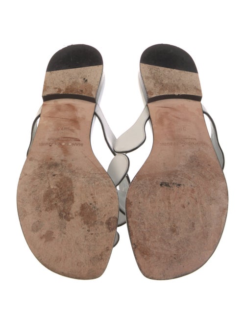 Manolo Blahnik Leather Slides