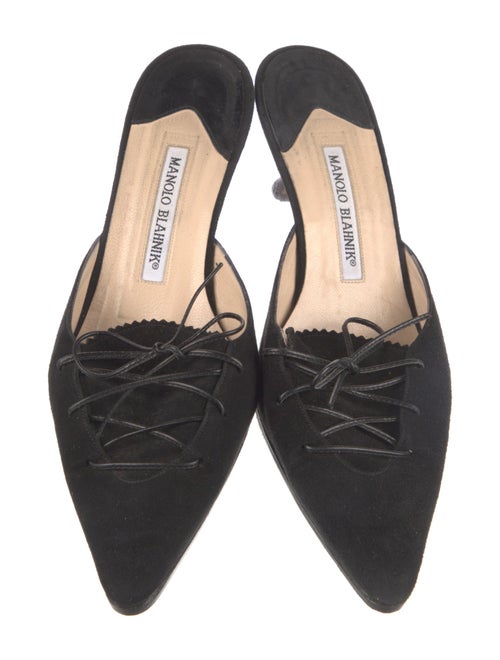 Manolo Blahnik Suede Mules