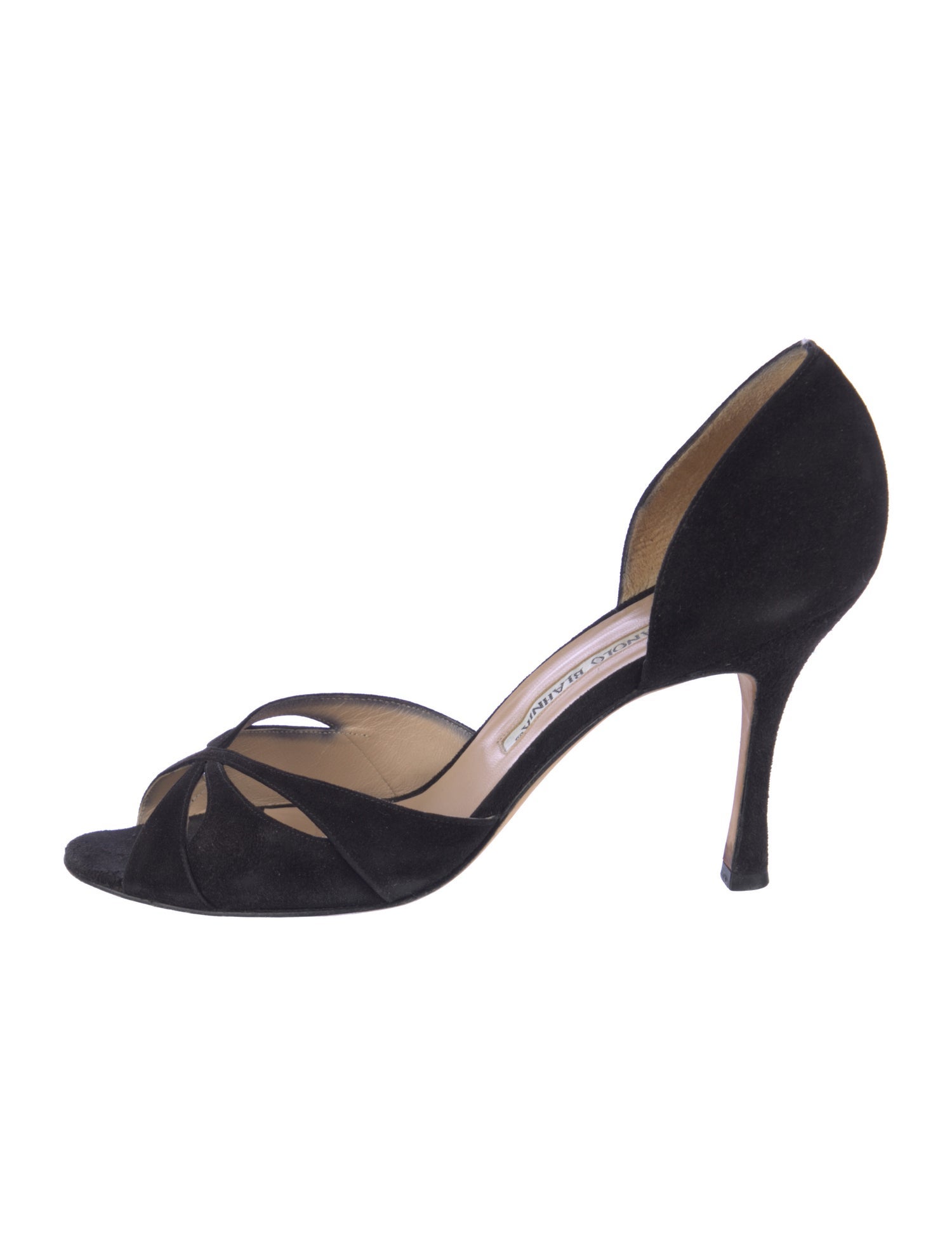 Manolo Blahnik Suede D'Orsay Pumps