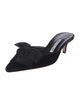 Manolo Blahnik Velvet Bow Accents Mules
