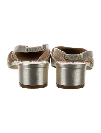 Manolo Blahnik Leather Slingback Pumps