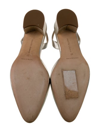 Manolo Blahnik Leather Slingback Pumps