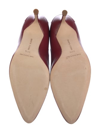 Manolo Blahnik Leather Colorblock Pattern Pumps