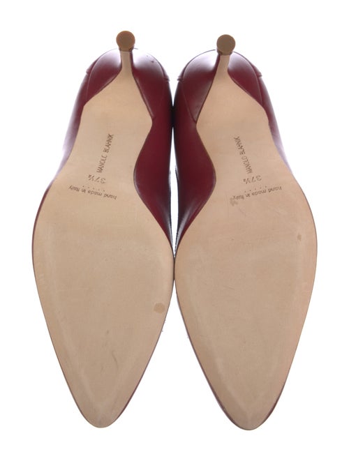 Manolo Blahnik Leather Colorblock Pattern Pumps