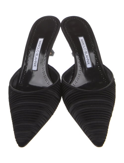 Manolo Blahnik Satin Mules