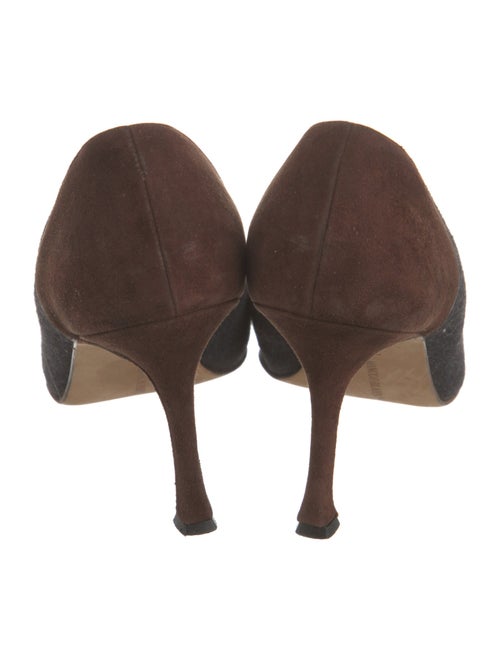 Manolo Blahnik Suede D'Orsay Pumps