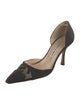 Manolo Blahnik Canvas Mesh Accents D'Orsay Pumps