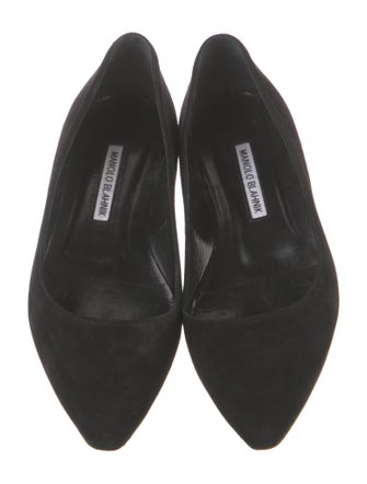 Manolo Blahnik Suede Flats