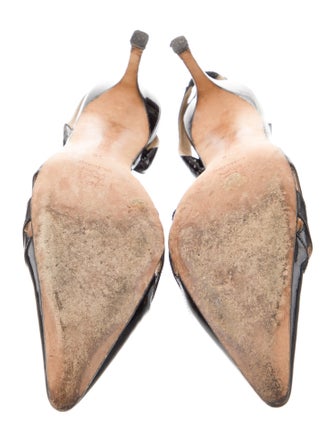 Manolo Blahnik Patent Leather Slingback Pumps