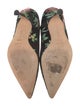 Manolo Blahnik Satin Lace Pattern Pumps